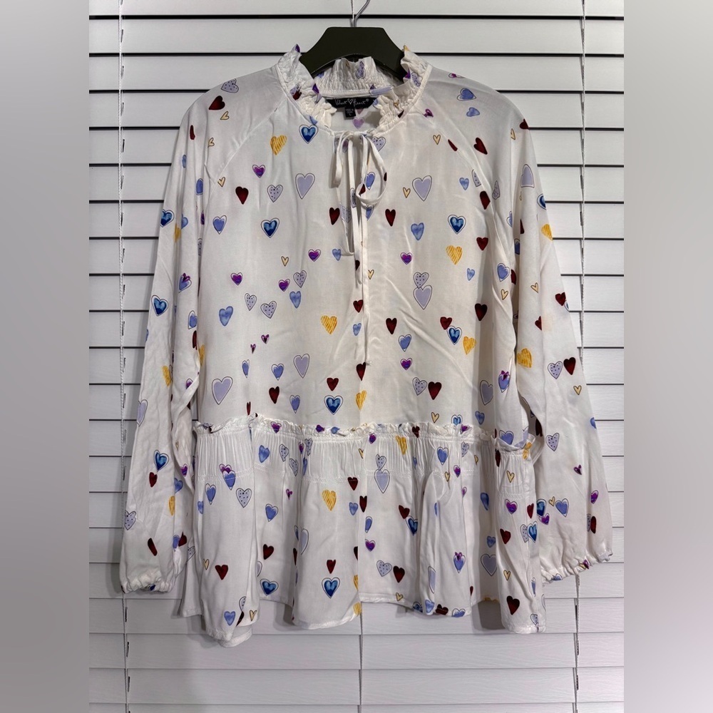 Velvet Heart Multicolor Heart Blouse Large